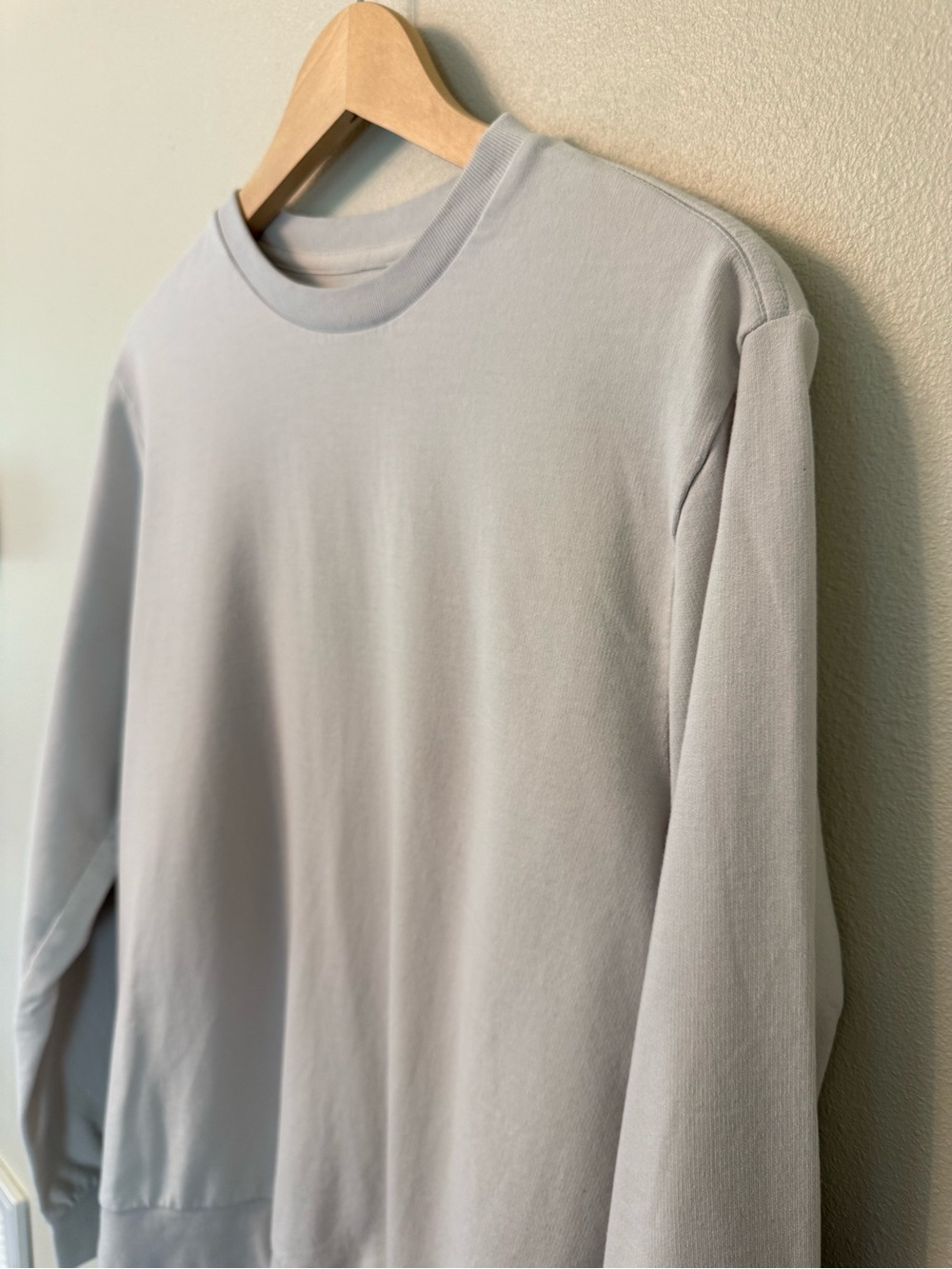 AllSaints Haste Ramskull Cotton Sweatshirt Mens Small Beige Gray Crewneck - Picture 6 of 8